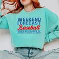 Retro Baseball Mom Mother's Day Weekend Forecast Baseball Comfort Colors Sweatshirt Butter Retro Baseball Mom Mother's Day Weekend Forecast Baseball Comfort Colors Sweatshirt Butter