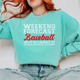 Retro Baseball Mom Mother's Day Weekend Forecast Baseball Premium Comfort Colors Sweatshirt Butter Retro Baseball Mom Mother's Day Weekend Forecast Baseball Premium Comfort Colors Sweatshirt Butter