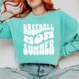 Retro Baseball Mom Summer Groovy Appreciation Premium Comfort Colors Sweatshirt Butter