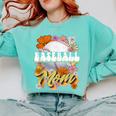 Retro Groovy Baseball Mom Family Matching Women Comfort Colors Sweatshirt Butter Retro Groovy Baseball Mom Family Matching Women Comfort Colors Sweatshirt Butter