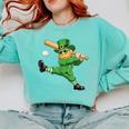 Retro Leprechaun Baseball St Patricks Day Sport Men Boy Kids Comfort Colors Sweatshirt Butter Retro Leprechaun Baseball St Patricks Day Sport Men Boy Kids Comfort Colors Sweatshirt Butter