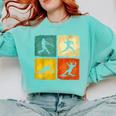 Retro Style Baseball Lover Playing Men Women Kids Baseball Comfort Colors Sweatshirt Butter Retro Style Baseball Lover Playing Men Women Kids Baseball Comfort Colors Sweatshirt Butter
