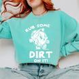 Rub Some Dirt On It Cute Girls Retro Baseball Mom Softball Comfort Colors Sweatshirt Butter