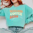 Weekends Coffee Baseball Retro Vibes Comfort Colors Sweatshirt Butter