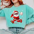 Santa Baseball Christmas Pajamas Xmas Men Boy Toddlers Comfort Colors Sweatshirt Butter Santa Baseball Christmas Pajamas Xmas Men Boy Toddlers Comfort Colors Sweatshirt Butter