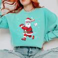 Santa Baseball Christmas Pajamas Xmas Men Kids Boys Comfort Colors Sweatshirt Butter