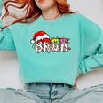 Santa Bruh Baseball Christmas Xmas Meme Pajamas Family Comfort Colors Sweatshirt Butter