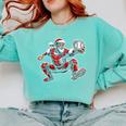 Santa Playing Baseball Catcher Merry Christmas Sport Player Comfort Colors Sweatshirt Butter Santa Playing Baseball Catcher Merry Christmas Sport Player Comfort Colors Sweatshirt Butter
