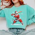 Santa Playing Baseball Christmas Candy Cane Fun Xmas Holiday Comfort Colors Sweatshirt Butter Santa Playing Baseball Christmas Candy Cane Fun Xmas Holiday Comfort Colors Sweatshirt Butter