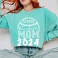 Senior Baseball MOM 2024 Graduation Caps Comfort Colors Sweatshirt Butter