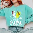 Senior Papa Class Of 2026 Baseball Softball Graduation Heart Comfort Colors Sweatshirt Butter