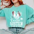 Senior Sister Class Of 2026 Baseball Graduation Heart Comfort Colors Sweatshirt Butter