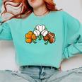 Shamrock Baseball Basketball Football St Patricks Day Comfort Colors Sweatshirt Butter Shamrock Baseball Basketball Football St Patricks Day Comfort Colors Sweatshirt Butter