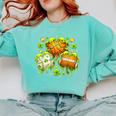 Shamrock Basketball Baseball Drip St Patrick's Day Boys Men Comfort Colors Sweatshirt Butter Shamrock Basketball Baseball Drip St Patrick's Day Boys Men Comfort Colors Sweatshirt Butter