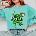 Shamrock Lucky Clover Baseball Patricks Day Family Matching Comfort Colors Sweatshirt Butter Shamrock Lucky Clover Baseball Patricks Day Family Matching Comfort Colors Sweatshirt Butter