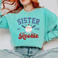 Sister Of Rookie 1st Birthday Baseball Boy Family Matching Comfort Colors Sweatshirt Butter Sister Of Rookie 1st Birthday Baseball Boy Family Matching Comfort Colors Sweatshirt Butter