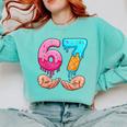 Six Seven 6-7 Baseball Ice Cream Drip 67 Meme Hands Comfort Colors Sweatshirt Butter Six Seven 6-7 Baseball Ice Cream Drip 67 Meme Hands Comfort Colors Sweatshirt Butter