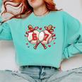 Six Seven 67 Meme Baseball Coquette Bow Valentine Comfort Colors Sweatshirt Butter Six Seven 67 Meme Baseball Coquette Bow Valentine Comfort Colors Sweatshirt Butter