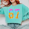 Six Seven Baseball Drip Comfort Colors Sweatshirt Butter Six Seven Baseball Drip Comfort Colors Sweatshirt Butter