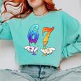 Six Seven Ice Cream Drip Cool Meme 67 Number Baseball Comfort Colors Sweatshirt Butter Six Seven Ice Cream Drip Cool Meme 67 Number Baseball Comfort Colors Sweatshirt Butter