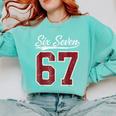 Six Seven Meme Boys Girls Kids 67 Baseball Jersey Comfort Colors Sweatshirt Butter