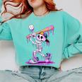 Skeleton Baseball Drip Boys Youth Kids Halloween Comfort Colors Sweatshirt Butter Skeleton Baseball Drip Boys Youth Kids Halloween Comfort Colors Sweatshirt Butter