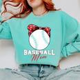 Softball Baseball Mom Floral Tee Mother's Day Premium Comfort Colors Sweatshirt Butter
