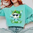 St Patrick Day Baseball Drip Ice Cream Baseball Player Men Comfort Colors Sweatshirt Butter St Patrick Day Baseball Drip Ice Cream Baseball Player Men Comfort Colors Sweatshirt Butter