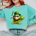 St Patrick’s Day Baseball Shamrock Player Comfort Colors Sweatshirt Butter St Patrick’s Day Baseball Shamrock Player Comfort Colors Sweatshirt Butter