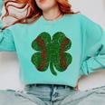 St Patricks Day Shamrock Baseball Saint Paddy's Comfort Colors Sweatshirt Butter
