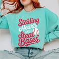 Stealing Hearts Like I Steal Bases Cute Baseball Boys Comfort Colors Sweatshirt Butter Stealing Hearts Like I Steal Bases Cute Baseball Boys Comfort Colors Sweatshirt Butter