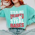 Stealing Hearts Like I Steal Bases Cute Baseball Kids Comfort Colors Sweatshirt Butter Stealing Hearts Like I Steal Bases Cute Baseball Kids Comfort Colors Sweatshirt Butter