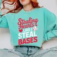Stealing Hearts Like I Steal Bases Cute Baseball Valentine Comfort Colors Sweatshirt Butter Stealing Hearts Like I Steal Bases Cute Baseball Valentine Comfort Colors Sweatshirt Butter