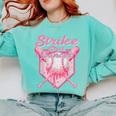 Strike Out Breast Cancer Baseball Drip For Boys Youth Comfort Colors Sweatshirt Butter Strike Out Breast Cancer Baseball Drip For Boys Youth Comfort Colors Sweatshirt Butter