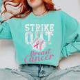 Strike Out Breast Cancer Baseball Warrior Comfort Colors Sweatshirt Butter Strike Out Breast Cancer Baseball Warrior Comfort Colors Sweatshirt Butter