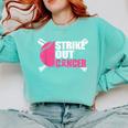 Strike Out Cancer Breast Cancer Awareness Baseball Warrior Comfort Colors Sweatshirt Butter Strike Out Cancer Breast Cancer Awareness Baseball Warrior Comfort Colors Sweatshirt Butter