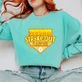 Strike Out Childhood Cancer Boys Baseball Drip Gold Ribbon Comfort Colors Sweatshirt Butter