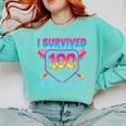 I Survived 100 Days Of School Baseball 100th Day Kids Girls Comfort Colors Sweatshirt Butter I Survived 100 Days Of School Baseball 100th Day Kids Girls Comfort Colors Sweatshirt Butter