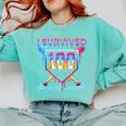 I Survived 100 Days Of School Baseball Boys Students Comfort Colors Sweatshirt Butter