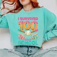 I Survived 100 Days Of School Baseball Ice Cream Drip Comfort Colors Sweatshirt Butter I Survived 100 Days Of School Baseball Ice Cream Drip Comfort Colors Sweatshirt Butter