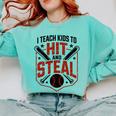 I Teach Kids To Hit And Steal Baseball Softball Coach Premium Tri-Blend Comfort Colors Sweatshirt Butter I Teach Kids To Hit And Steal Baseball Softball Coach Premium Tri-Blend Comfort Colors Sweatshirt Butter