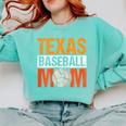 Texas Baseball Mom Design Baseball Player And Baseball Comfort Colors Sweatshirt Butter