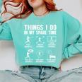 Things I Do In My Spare Time Baseball Lovers Kids Boys Comfort Colors Sweatshirt Butter