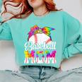 Tie Dye Baseball Mom Baseball Mama Sport Mother's Day Comfort Colors Sweatshirt Butter