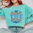 Tis The Season Baseball Mom Enthusiast Joy Comfort Colors Sweatshirt Butter