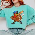 Turkey Baseball Thanksgiving Sports Humor Men Boy Kids Comfort Colors Sweatshirt Butter Turkey Baseball Thanksgiving Sports Humor Men Boy Kids Comfort Colors Sweatshirt Butter