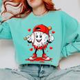 Valentine Baseball Heart Sports Men Boys Kid Comfort Colors Sweatshirt Butter