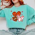 Valentines Baseball Basketball Football Heart Boy Men Comfort Colors Sweatshirt Butter Valentines Baseball Basketball Football Heart Boy Men Comfort Colors Sweatshirt Butter
