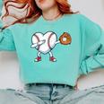 Valentines Day Baseball Ball Heart Dab Boys Kids Men Comfort Colors Sweatshirt Butter Valentines Day Baseball Ball Heart Dab Boys Kids Men Comfort Colors Sweatshirt Butter