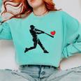 Valentines Day Baseball Batter Silhouette Heart Men Boys Kid Comfort Colors Sweatshirt Butter Valentines Day Baseball Batter Silhouette Heart Men Boys Kid Comfort Colors Sweatshirt Butter